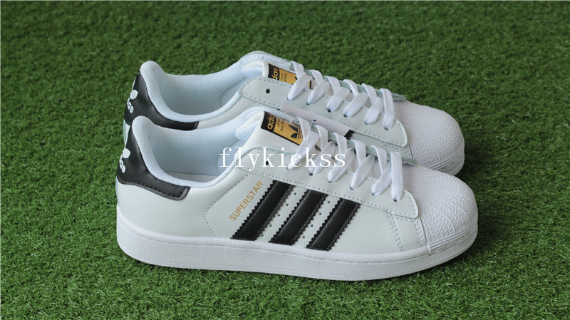 Adidas Superstar White Black Stripes C77124